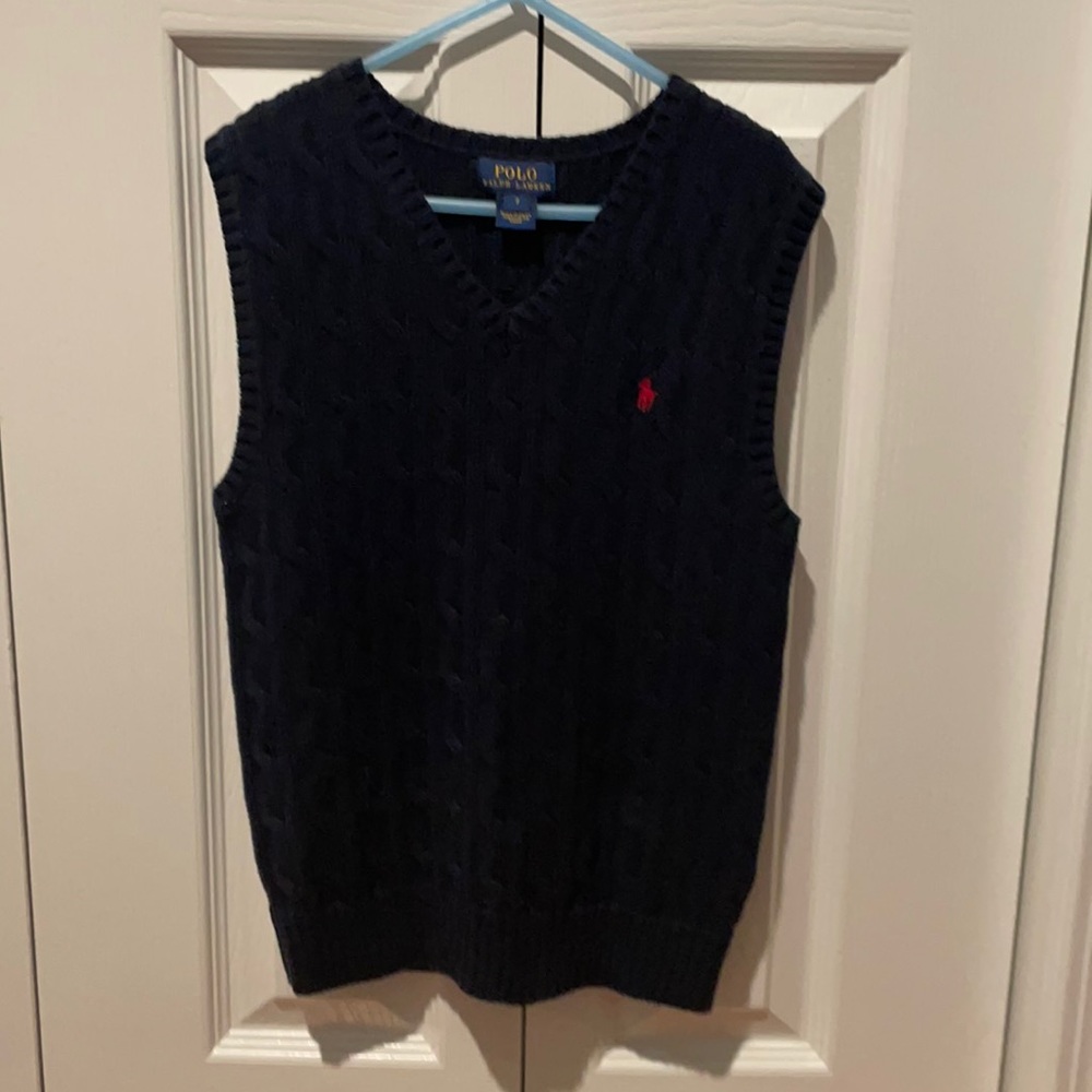 Boys Polo Ralph Lauren navy sweater vest